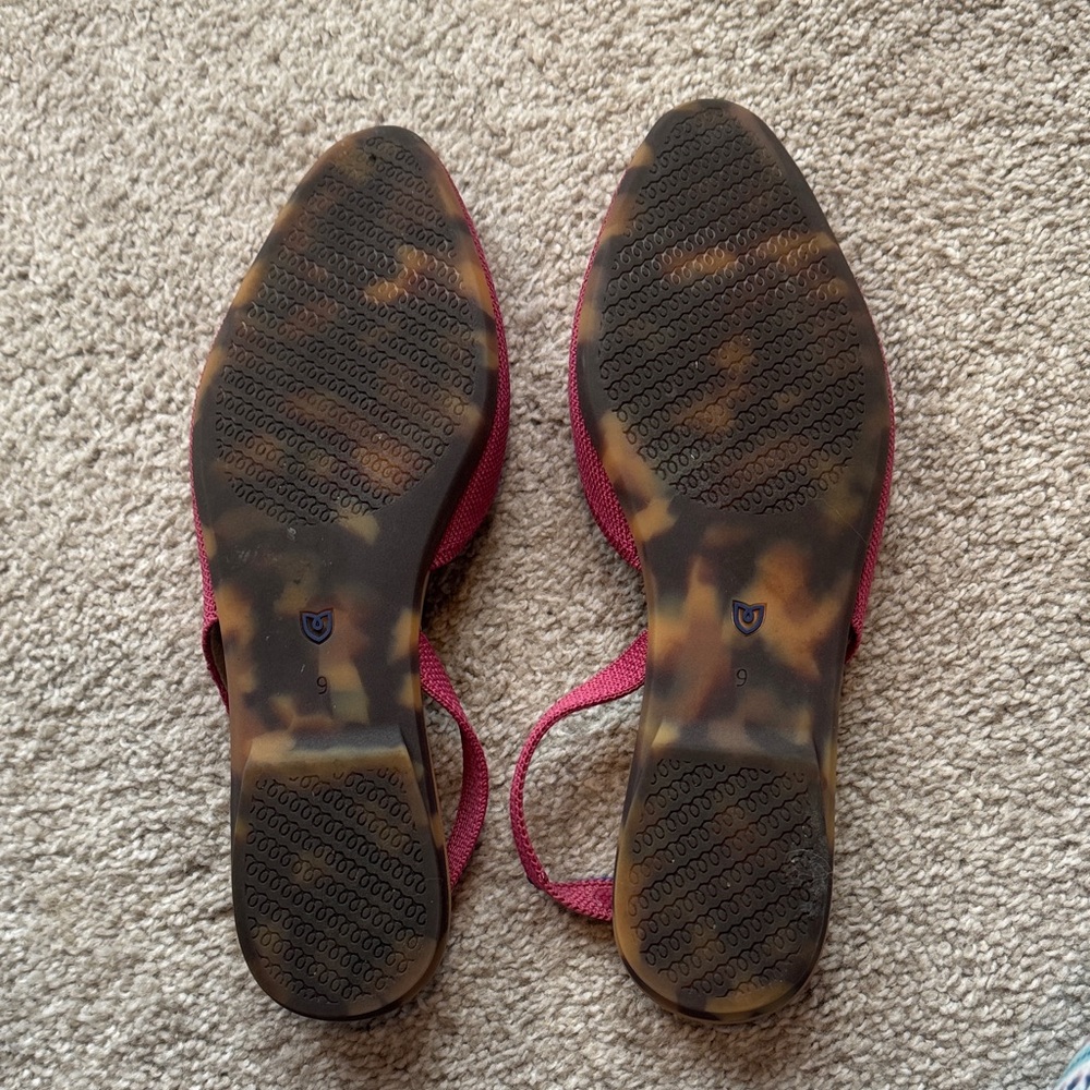 NWOB Rothy's Almond Slingback Flats in Wild Orchid - Picture 4 of 4
